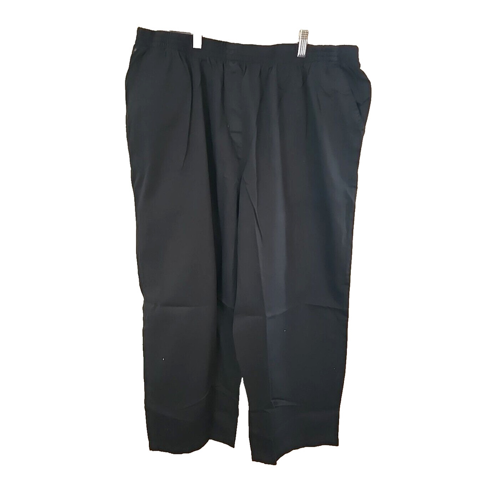 VTG Only Necessities Black Chino Straight Leg High Rise Pull On Pant Womans 22WP